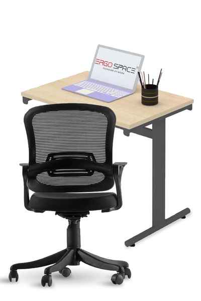 Combo 18, Chair And Table, Table Chair Combo, Chair, Table, Office Table, Office Chair, Ergo Space Furniture